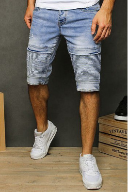 Men's denim blue shorts SX1219