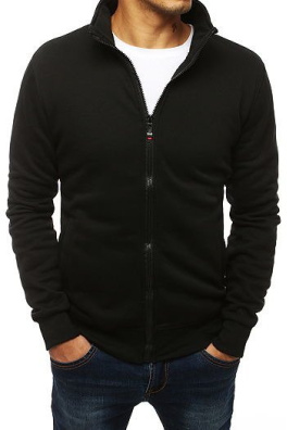 Black men's sweatshirt without a hood BX4110