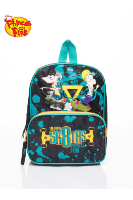 Turkusowy plecak szkolny DISNEY Fineasz i Ferb