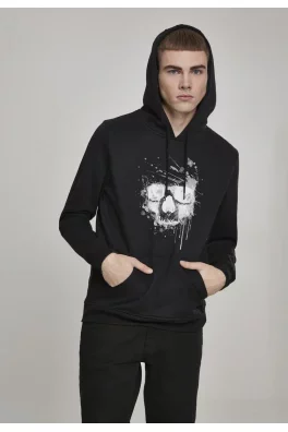 Waterpaint Skull Hoody black