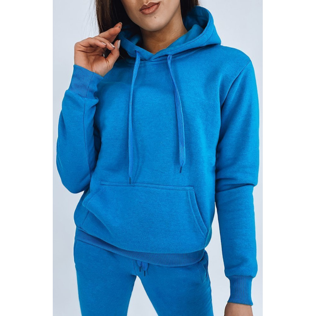 BASIC women's sweatshirt with hood blue BY0320