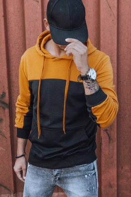 Bluza męska z kapturem żółta Dstreet BX5288