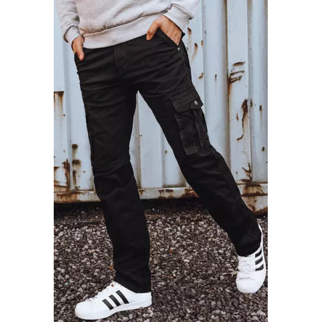Spodnie męskie jeansowe bojówki czarne Dstreet UX3850