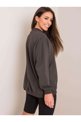 Bawełniana bluza basic w kolorze grafitowym