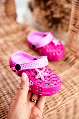 Children's Shoes Girl's Foam Slides Pink Starfish Susan