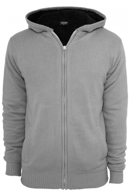 Knitted Winter Zip Hoody gry/blk