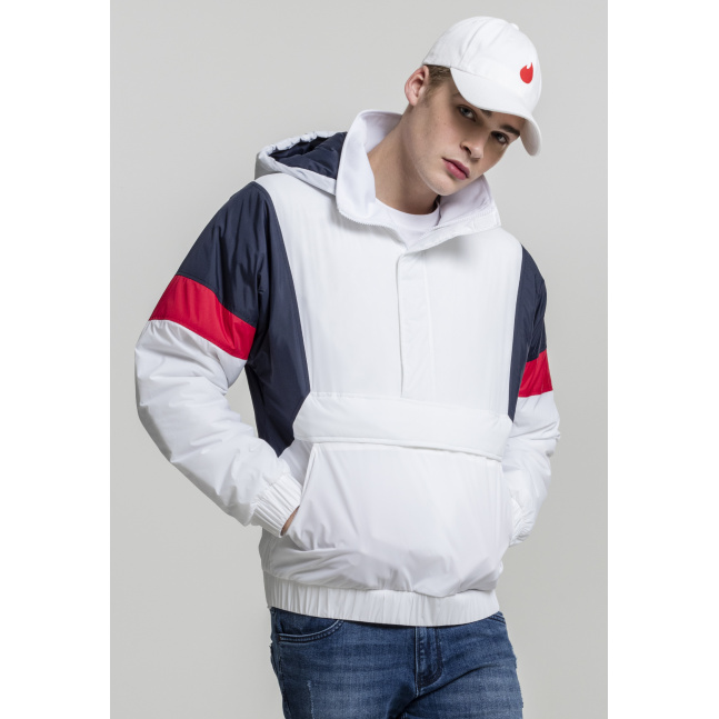 3-Tone Pull Over Jacket white/navy/fire red