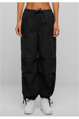 Ladies Cotton Cargo Parashute Pants black