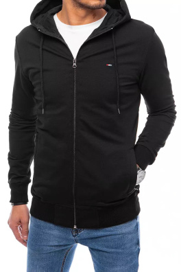Bluza męska rozpinana z kapturem czarna Dstreet BX5217