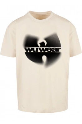 WU Wear Faded Logo Oversize Tee sand