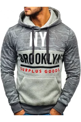 Pánská mikina s kapucí "Brooklyn" Denley DD58 - tmavě šedá,